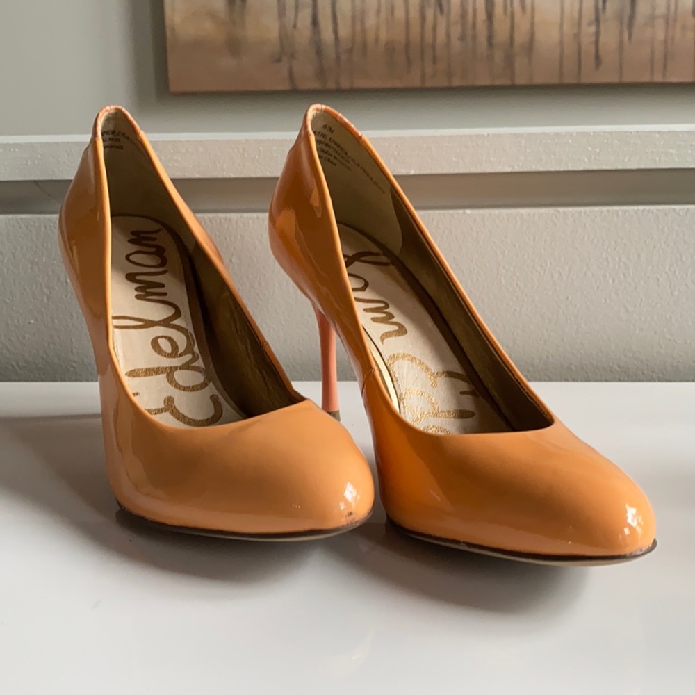 Patent leather pumps